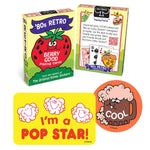 Trend Enterprises 80s Retro Collection Playing Cards & Vinyl Stickers Set, 6/Set (T-90673)