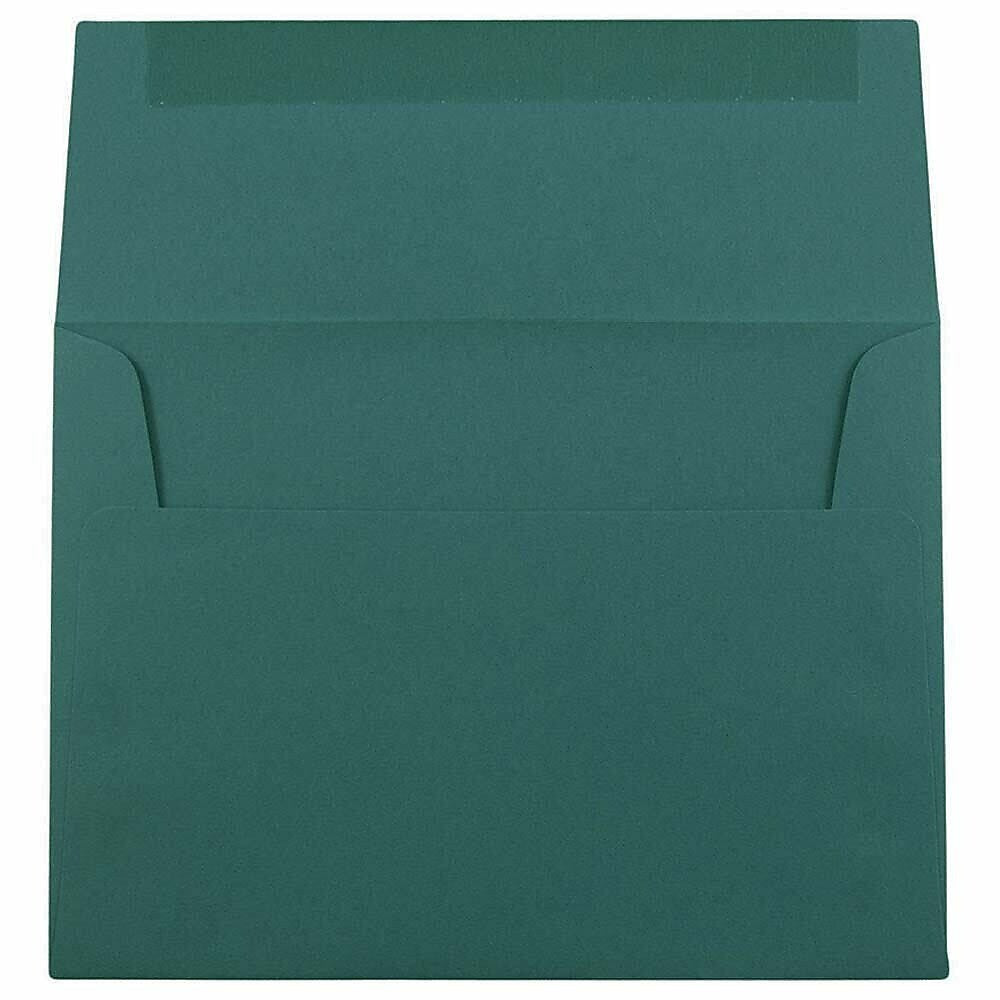 JAM Paper A6 Booklet Envelope 4 3/4" x 6 1/2", Teal Blue, 100/Pack (157462d)