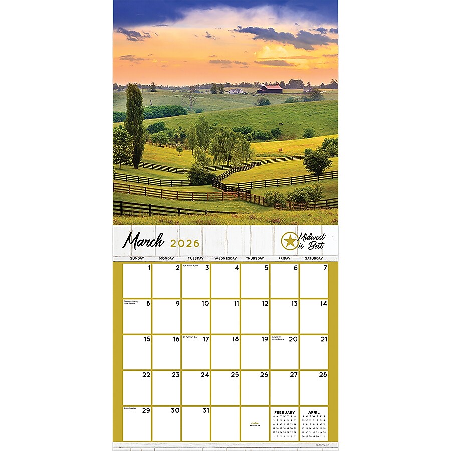 2026 TF Publishing Midwest is Best 12" x 12" Monthly Wall Calendar (26-1047)