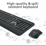 Logitech MK540 Advanced Wireless Keyboard and Mouse Combo, Black (920-008671)