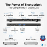 Plugable 5-in-1 Thunderbolt Universal Docking Station, Gray (TBT-6950PD)
