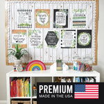 Hadley Designs 14" x 11" Boho Farmhouse Growth Mindset Classroom Decor Posters, 9/Set (HDDX004A2EQMD)