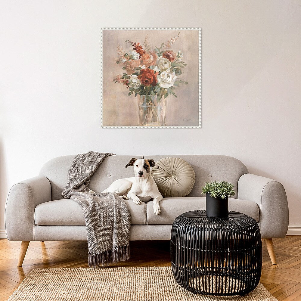 Amanti Art Russet Bouquet by Danhui Nai Framed Canvas Wall Art Print, 30" x 30" (A42678300414)