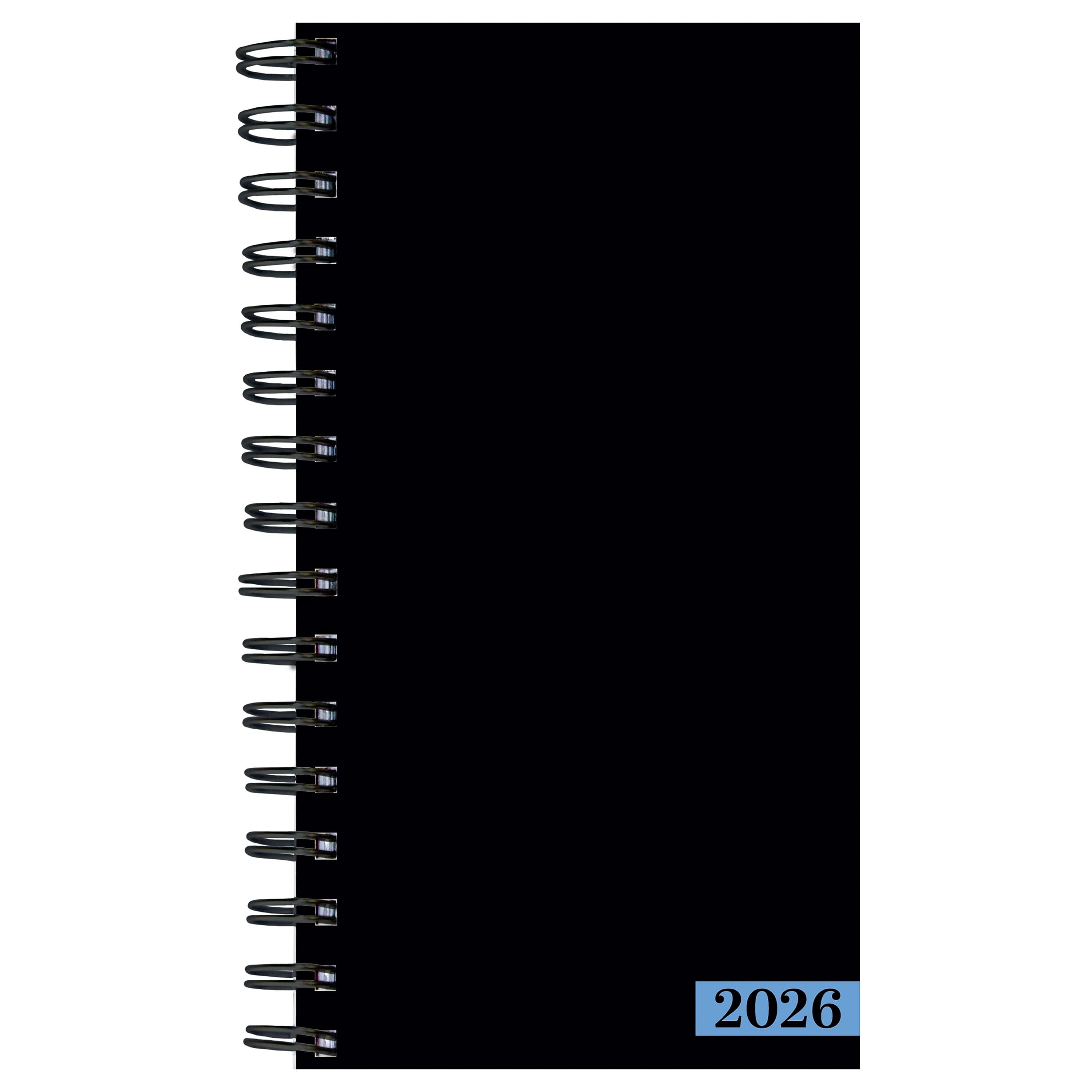 2026 TF Publishing 3.5" x 6.5" Weekly & Monthly, Paperboard Cover, Black (26-7500)