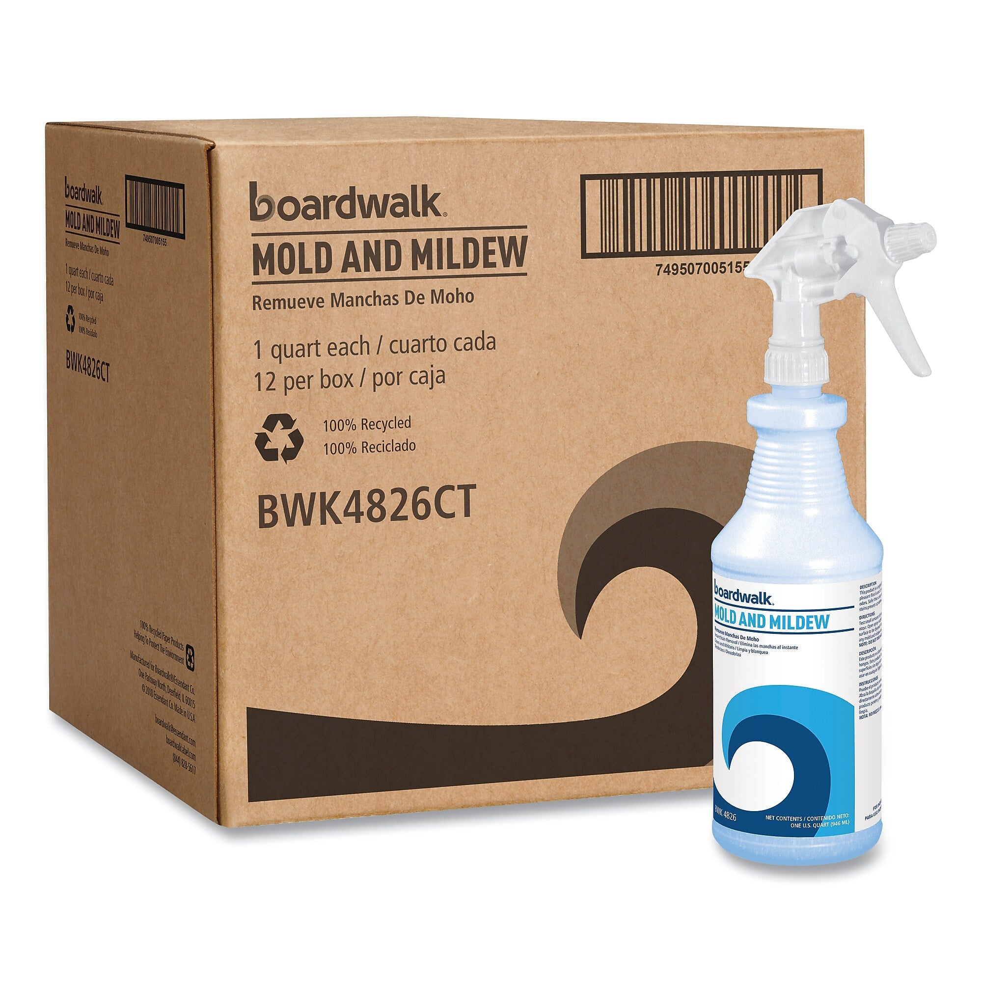 Boardwalk Mold and Mildew, Floral Scent, 32 oz Bottle, 12/Carton