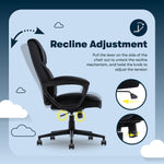 Serta Comfort Classic Ergonomic Velvet Fabric Swivel Executive Chair, Black (CCHR10005D)