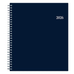 Planning Calendar BS Passages/Solid Navy PP 8x10 RY26 Monthly Safety Wirebound -