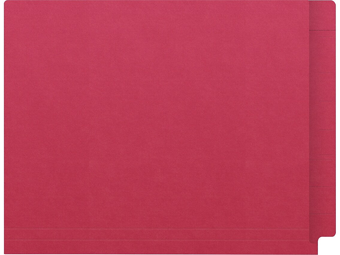 Medical Arts Press Kardex Match Reinforced End Tab File Folder, Straight Cut, Letter Size, Red, 100/Box (S-09482-RED)