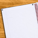 Black N' Red 1-Subject Professional Notebooks, 8.5" x 11", Wide Ruled, 70 Sheets, Black (K66652)