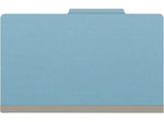 Medical Arts Press Pressboard Classification Folder, 1 Divider, 2" Expansion, Legal Size, Blue, 10/Box (DV-T52-14-3BLU)