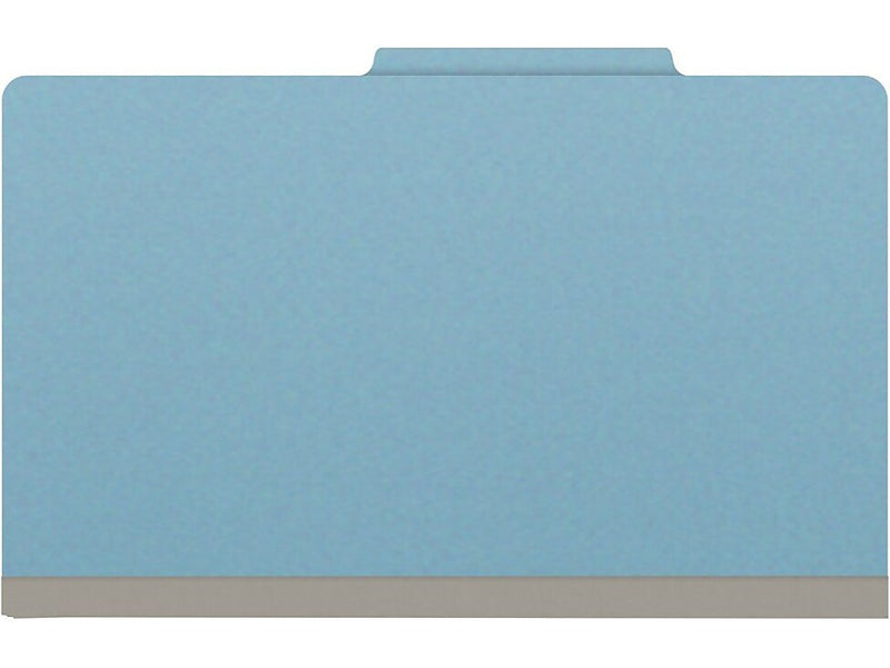 Medical Arts Press Pressboard Classification Folder, 1 Divider, 2" Expansion, Legal Size, Blue, 10/Box (DV-T52-14-3BLU)