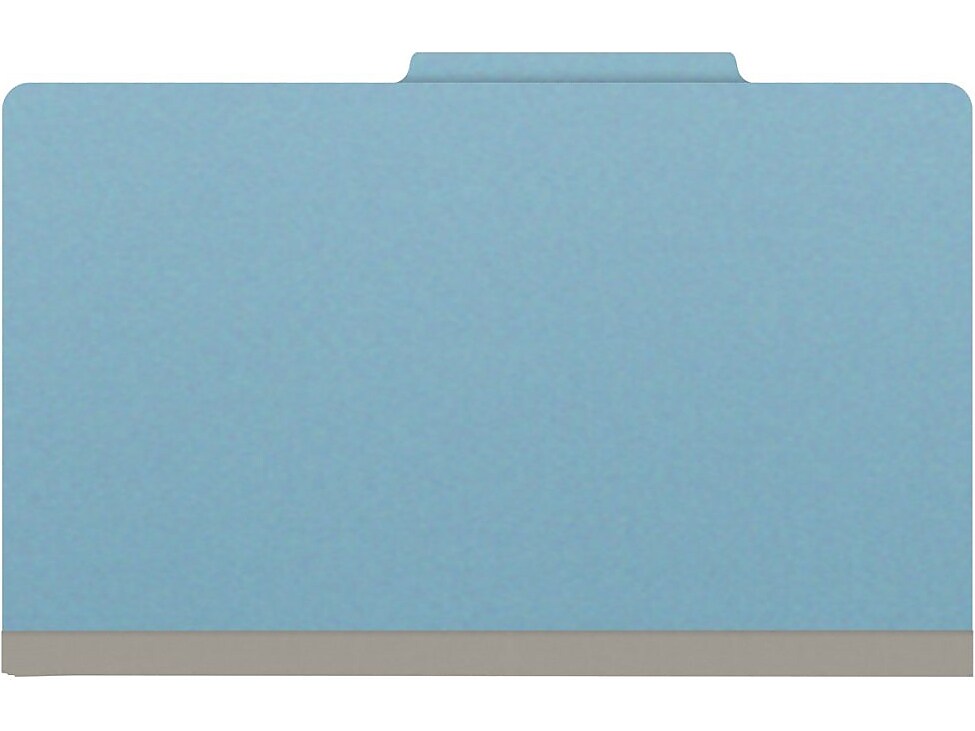 Medical Arts Press Pressboard Classification Folder, 1 Divider, 2" Expansion, Legal Size, Blue, 10/Box (DV-T52-14-3BLU)