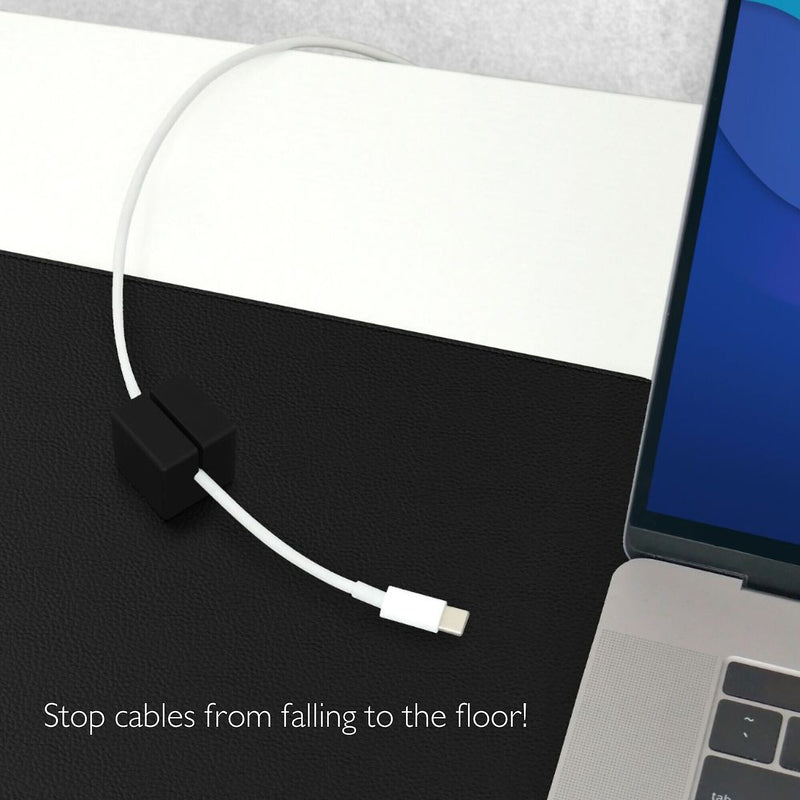 Function101 Cable Blocks, Magnetic Cable Organizers, Black 3/Pack (F101-CBXB3)