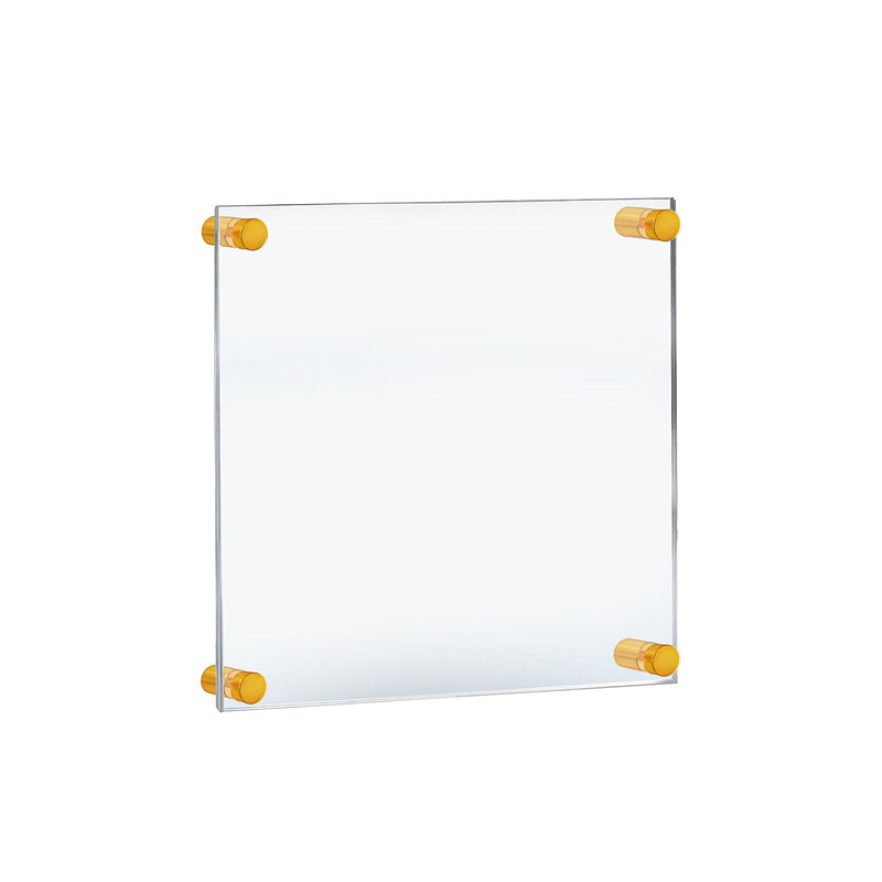 Azar Poster Holder, 15" x 18", Wall Mounted, Gold, Acrylic (105510-GLD)