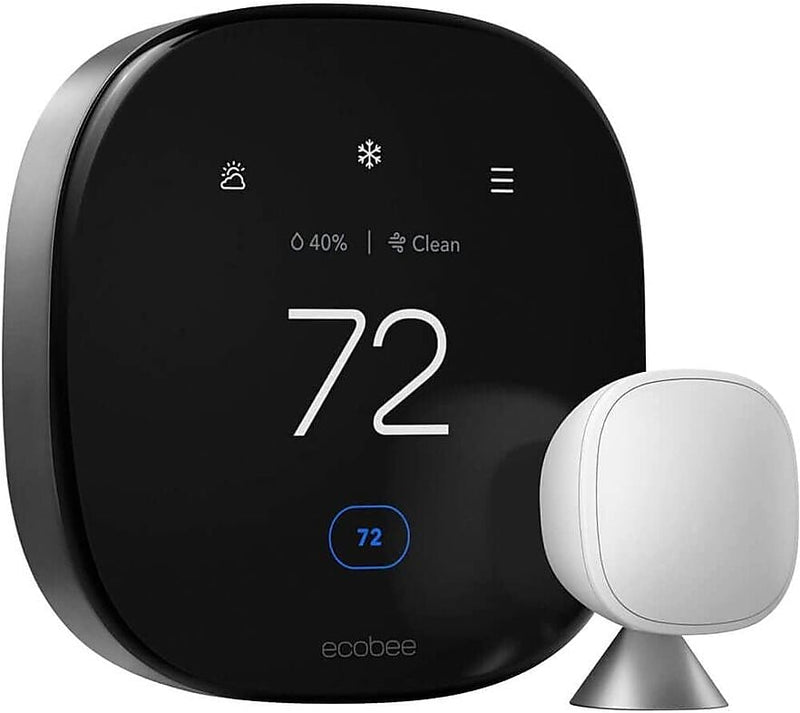 Ecobee Premium Smart Programmable Touch-Screen Thermostat, Smart Sensor Included (EB-STATE6-01)