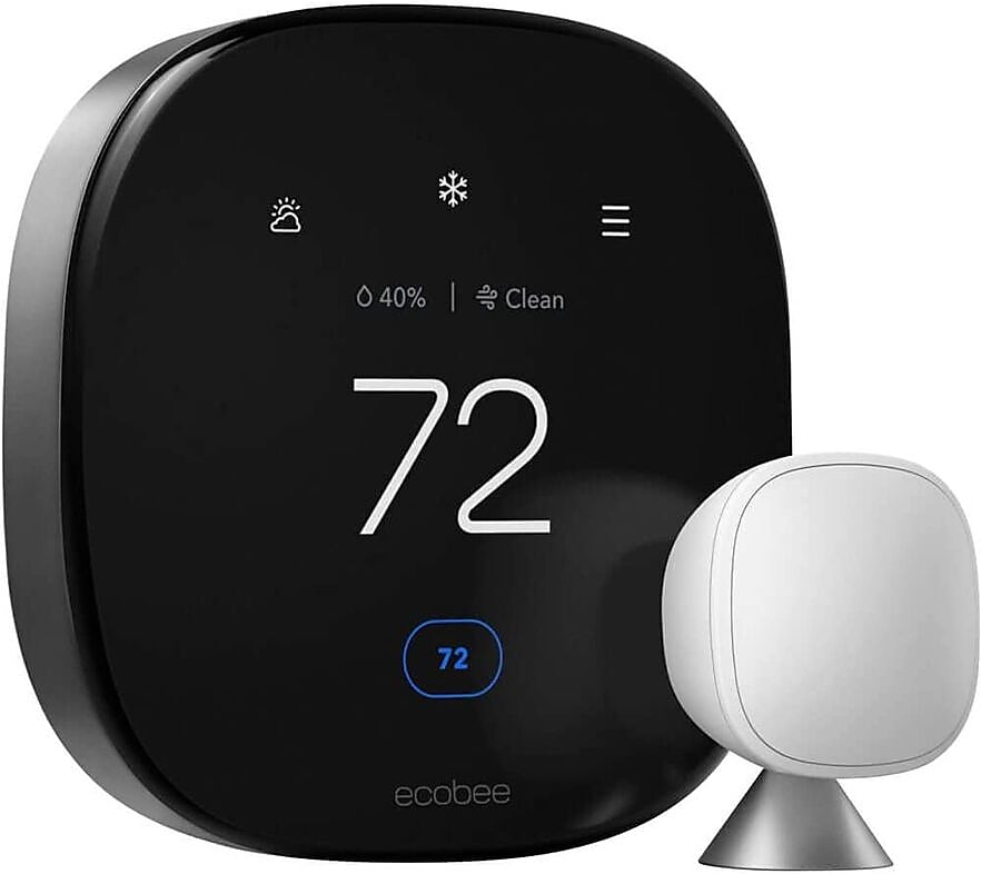 Ecobee Premium Smart Programmable Touch-Screen Thermostat, Smart Sensor Included (EB-STATE6-01)