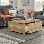 Sauder Hillmont Farm 35"W x 31"D Coffee Table, Timber Oak (435179)