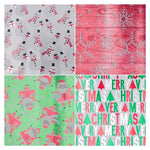 JAM Paper Christmas Wrapping Paper, 25 Sq. ft. x 30", Red Ho Ho Ho Santa Set, 4 Rolls/Pack (165F4reHoS)