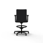 HON Ignition Vinyl Task Stool with Backrest and Footrest, Basalt (HITS5.A.H.U.SX23.T.SB)