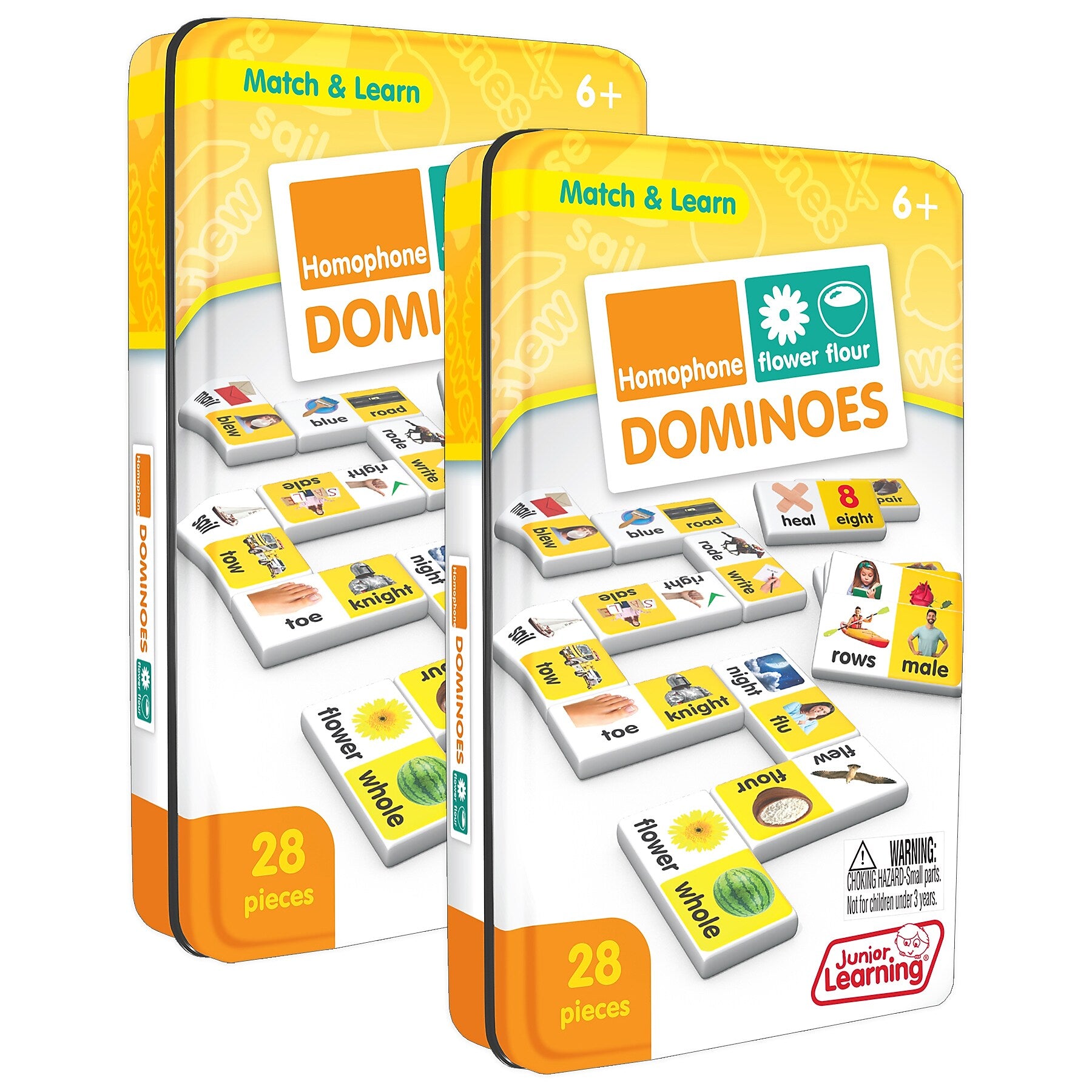 Junior Learning Homophone Match & Learn Dominoes, 2/Bundle (JRL667-2)