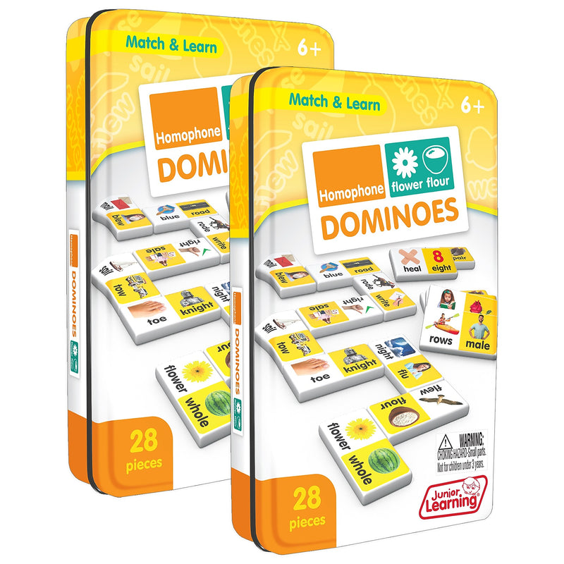 Junior Learning Homophone Match & Learn Dominoes, 2/Bundle (JRL667-2)