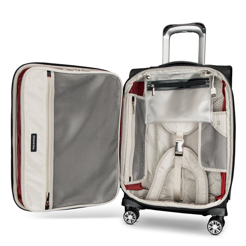 Ricardo Beverly Hills Rodeo Drive 2.0 21" Carry-On Suitcase, 8-Wheeled Spinner, Black (118-21-001-4WB)