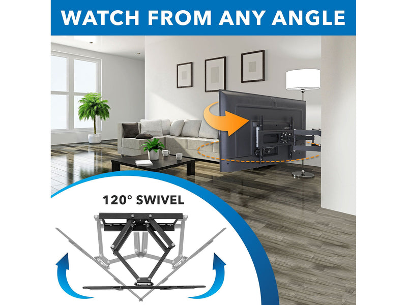 Mount-It! Full-Motion Outdoor TV Wall Mount, 110 lbs. Max. (MI-396)
