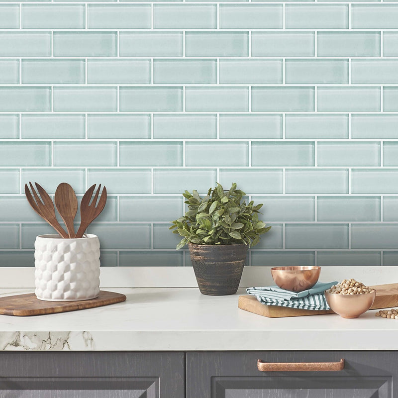 York Wallcoverings Seaglass Subway Peel and Stick StickTiles (TIL4964FLT)