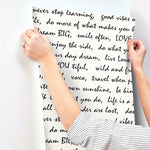 York Wallcoverings Dream Big Script Peel and Stick Wallpaper (RMK9005WP)