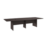Bush Business Furniture 120W x 48D Boat Shaped Conference Table with Wood Base, Storm Gray (99TB12048SGK)
