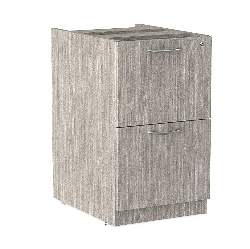 Alera Valencia Full Pedestal File Drawers, 2 Legal/Letter-Size, 15.63" x 20.5" x 28.5", Gray