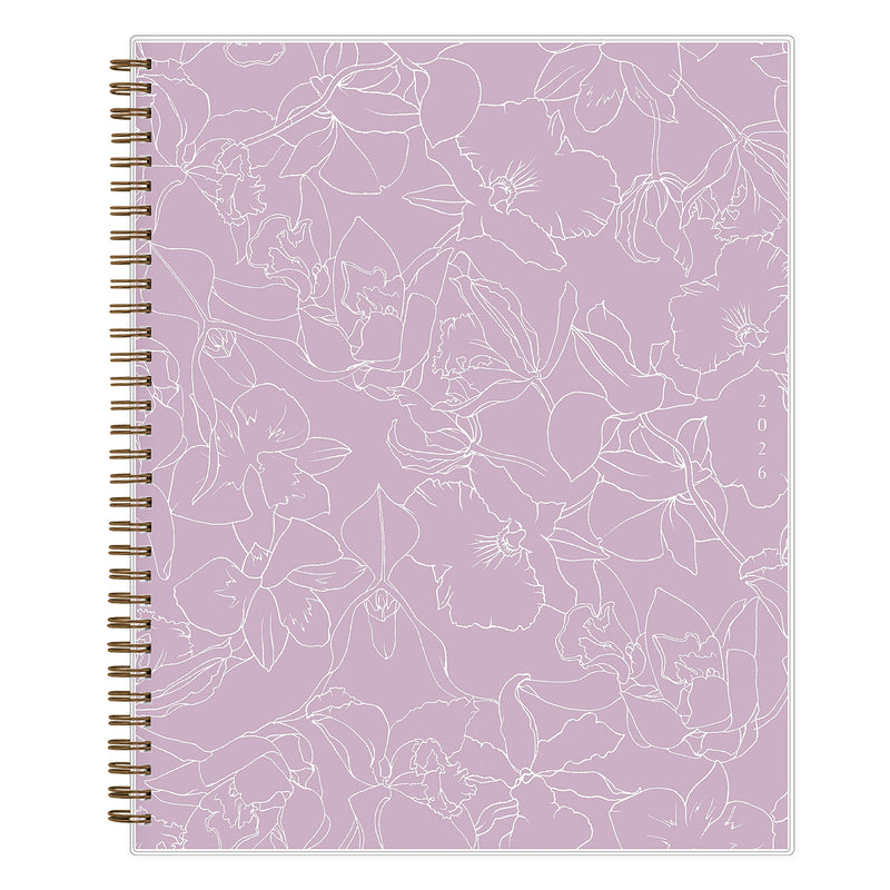 2026 Blue Sky Green Earth Freya Lilac 8.5" x 11" Calendar Year Weekly & Monthly Planner, Plastic Cover (153757)
