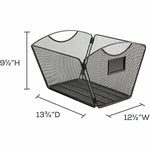 Safco Steel Mesh Desktop Tub File, Black (SAF2162BL)