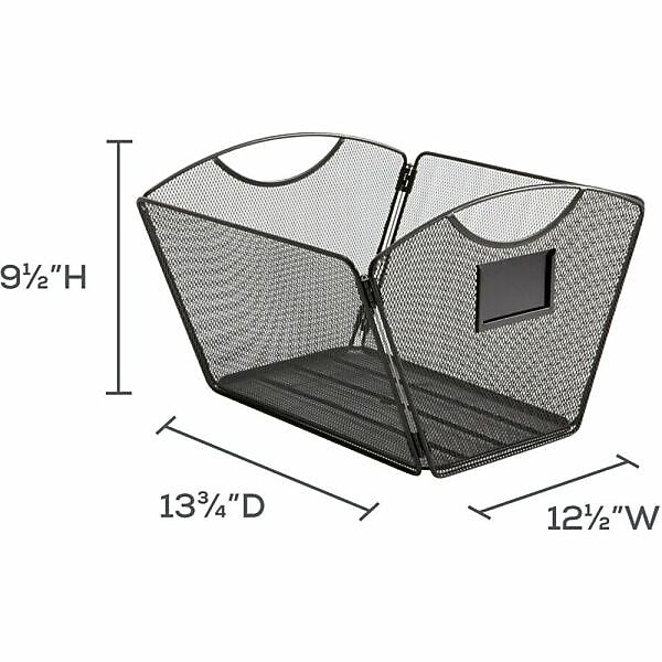 Safco Steel Mesh Desktop Tub File, Black (SAF2162BL)