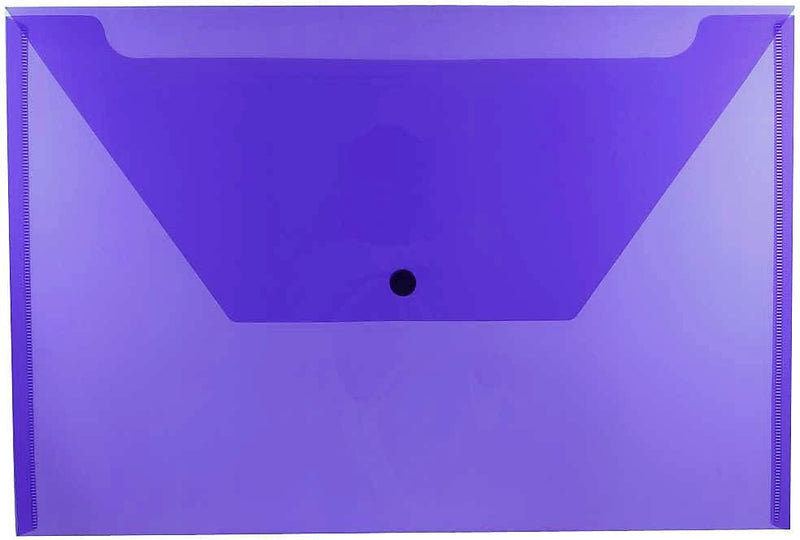 JAM Paper Premium Plastic Document File, 1 Pocket, Legal, Purple, 3/Pack (219S0pux3)