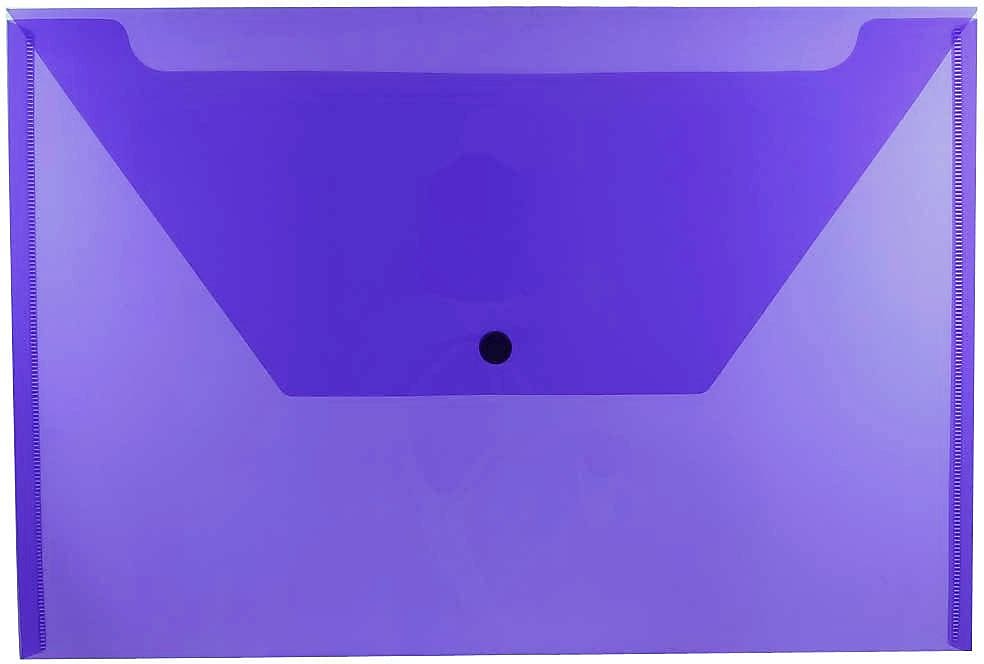 JAM Paper Premium Plastic Document File, 1 Pocket, Legal, Purple, 3/Pack (219S0pux3)
