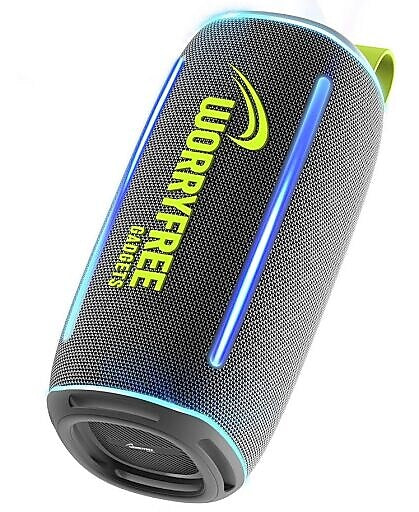 Worryfree Gadgets WP64 Wireless Bluetooth Portable Speaker, Waterproof, Gray (WP64-GRY)