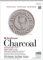Strathmore 500 Series Charcoal Paper Pads white 9 in. x 12 in. pad of 24 sheets [Pack of 2](PK2-560-1-1)