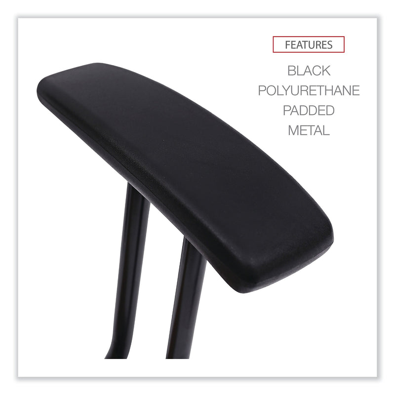 Alera® Fixed T-Arms for Interval IN48B Series Task Chairs, Black, 2/Pair (ALEIN49AKB10B)