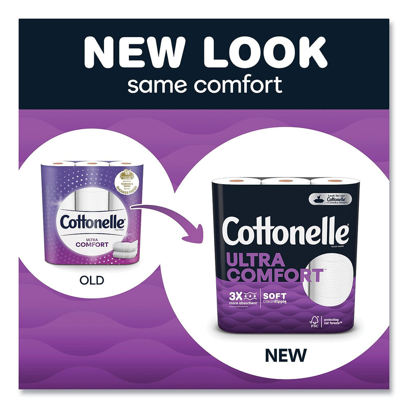 Cottonelle Ultra ComfortCare Toilet Paper, 2-Ply, White, 284 Sheets/Roll, 36 Rolls/Carton (KCM55707)