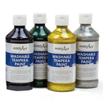 Handy Art Washable Glitter Tempera Paint, Assorted Colors, 8 oz., 9/Set (RPC887286)