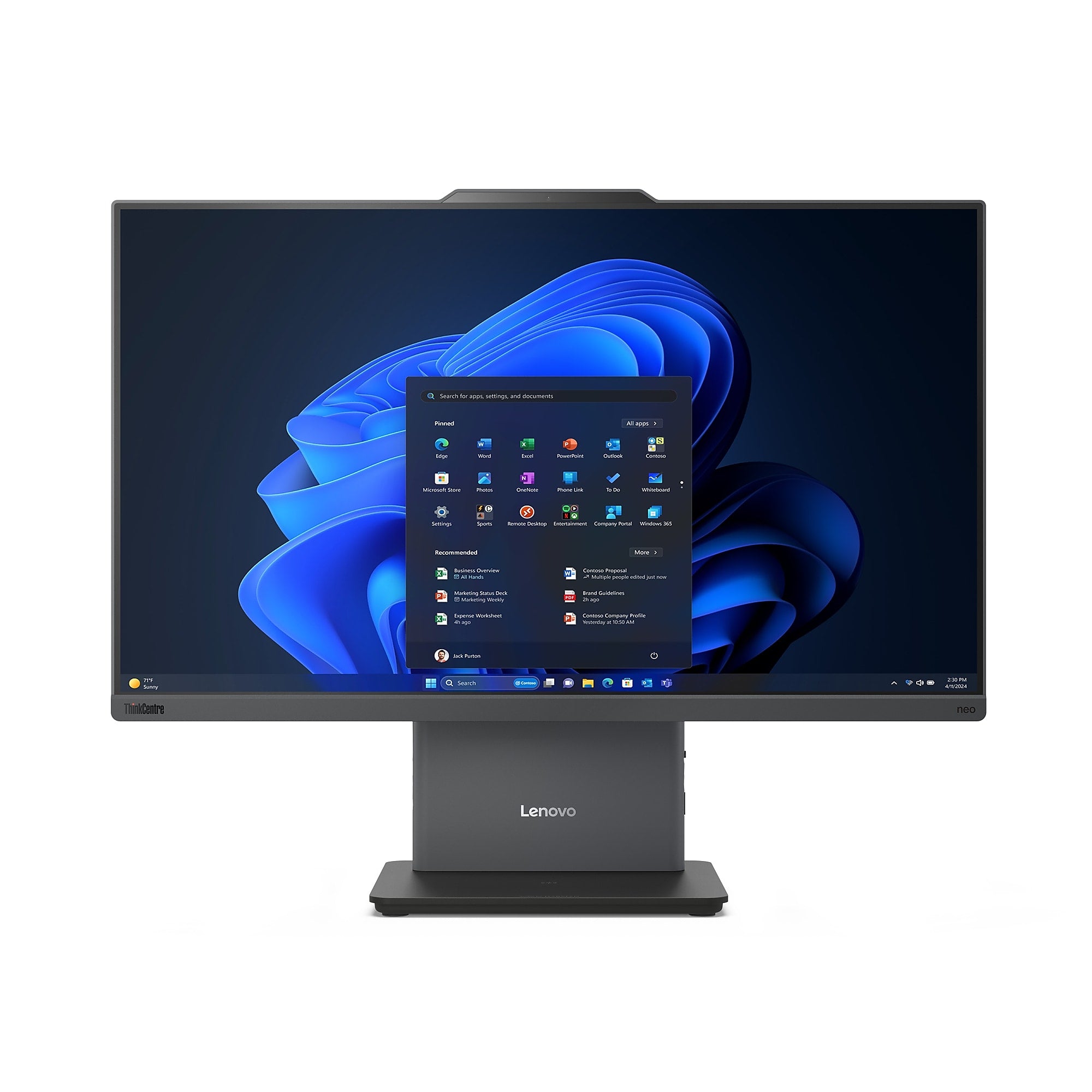Lenovo ThinkCentre Neo 50a 23.8" All-in-One Desktop, Intel Core i7-13620H, 8GB Memory, 256GB SSD, Windows 11 Pro (12SC002HUX)
