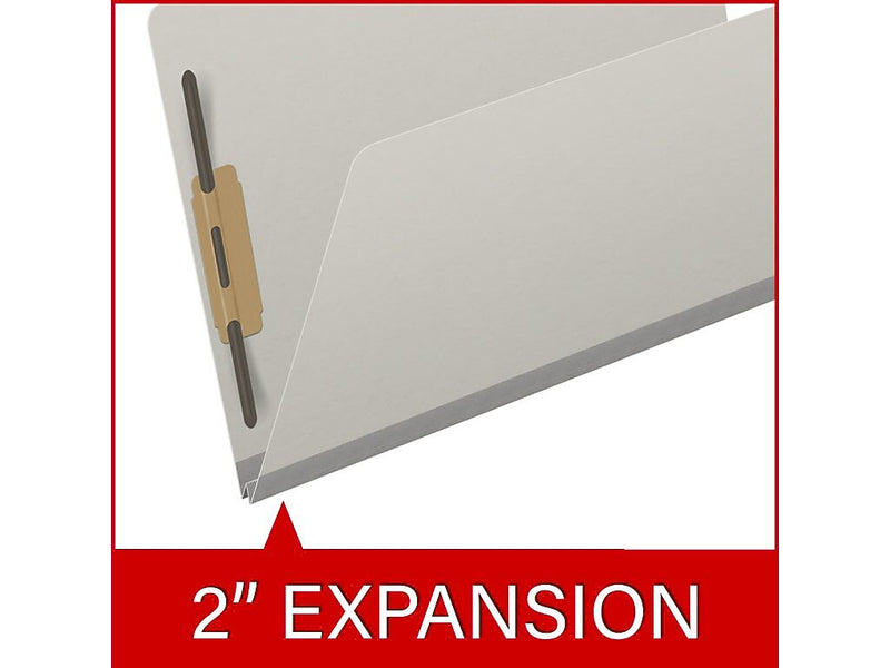 Medical Arts Press Pressboard Classification Folder, 2" Expansion, Legal Size, Gray, 25/Box (DV-T52-02-3GRY)