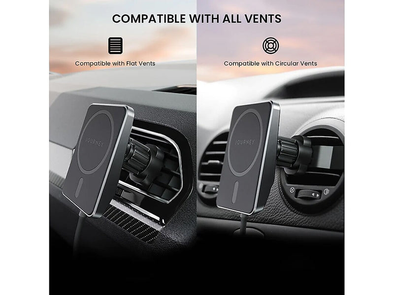 Journey EXPRESS MagSafe Wireless Car Mount Charger, Black (JREMWCVM)
