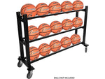 Champion Sports Deluxe Heavy-Duty Basketball Cart, Black (BKCART)