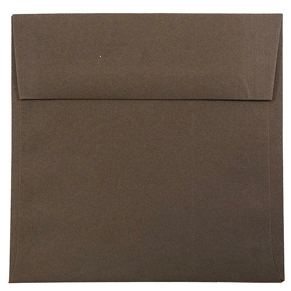 JAM Paper Invitation Envelope 6 1/2" x 6 1/2", Chocolate Brown, 50/Pack (227912746i)
