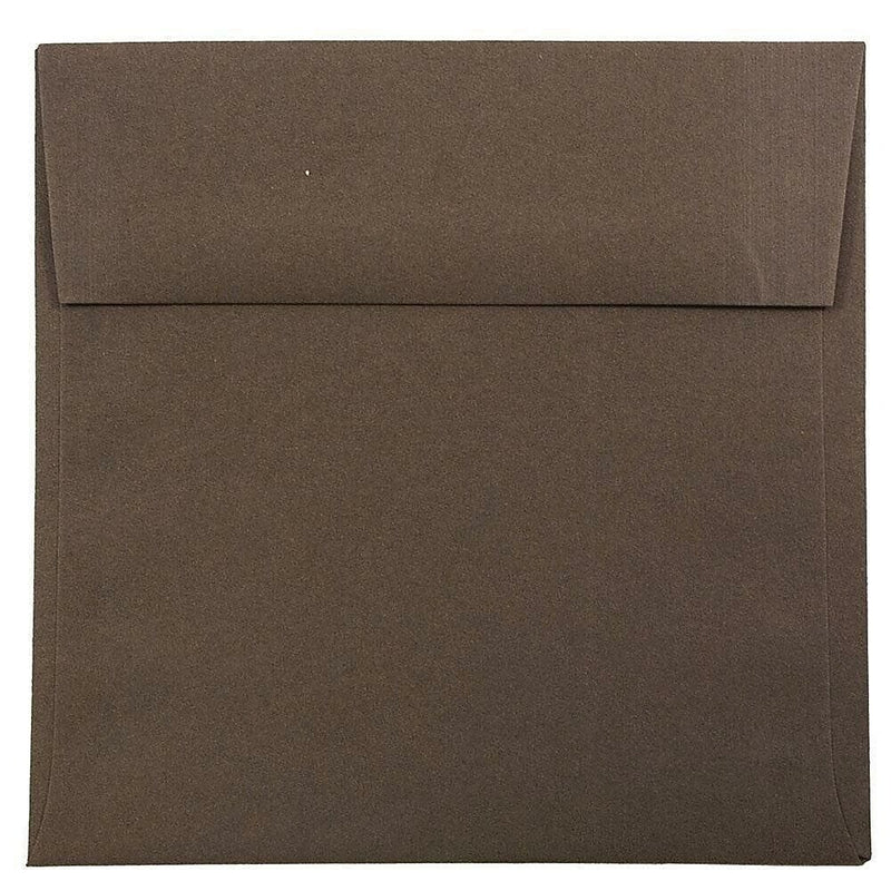 JAM Paper Invitation Envelope 6 1/2" x 6 1/2", Chocolate Brown, 50/Pack (227912746i)