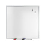 TRU RED™ Magnetic Steel Dry Erase Board, Satin Frame, 2' x 2' (TR61179)