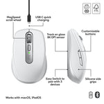 Logitech MX Anywhere 3S Wireless Mouse, Pale Gray (910-006944)
