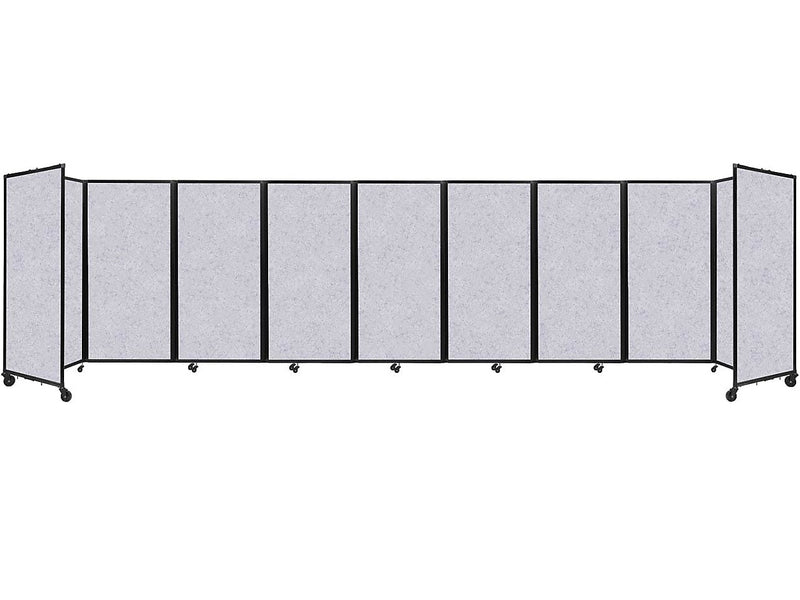 Versare The Room Divider 360 Freestanding Folding Portable Partition, 72"H x 300"W, Marble Gray SoundSorb Fabric (1932301)